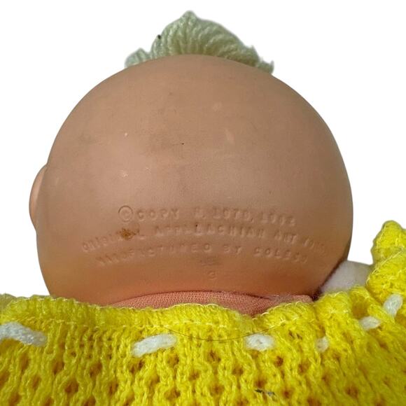 Vintage Cabbage Patch Kids Soft Body Doll 1982 Baby Boy Coleco Green Eyes - Picture 5 of 6